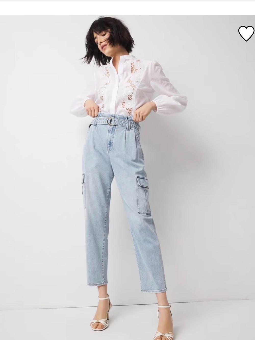 Extra High-Rise Cargo Jean White House Black Market Size 6